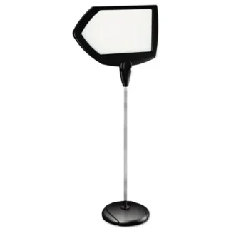 MasterVision® Magnetic Dry Erase Floor Stand Signs, White Arrow Surface, Black/Silver Frame, Adjustable Height