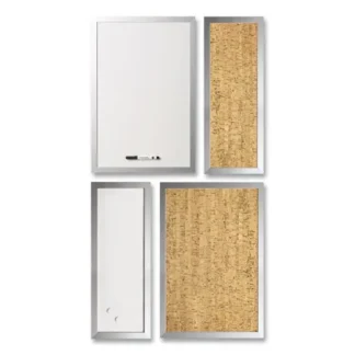 MasterVision® Metallic Silver Positive Flow Message Board Set, Assorted Sizes, Assorted Colors