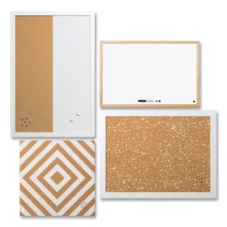 MasterVision® Neutrals Positive Flow Message Board Set, Bulletin, Dry Erase & Magnetic Boards, Assorted Sizes/Colors