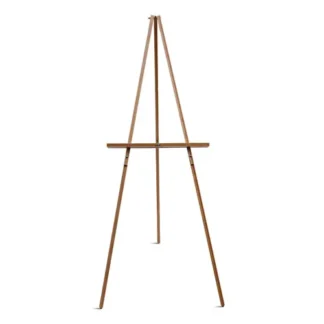 MasterVision® Oak Display Tripod Easel, Wood/Brass, 60" High