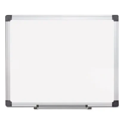 MasterVision® Porcelain Value Dry Erase Board, 24" x 36", White Surface, Satin Aluminum Frame