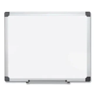 MasterVision® Porcelain Value Dry Erase Board, White Surface, Satin Aluminum Frame