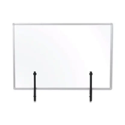 MasterVision® Protector Series Glass Aluminum Desktop Divider