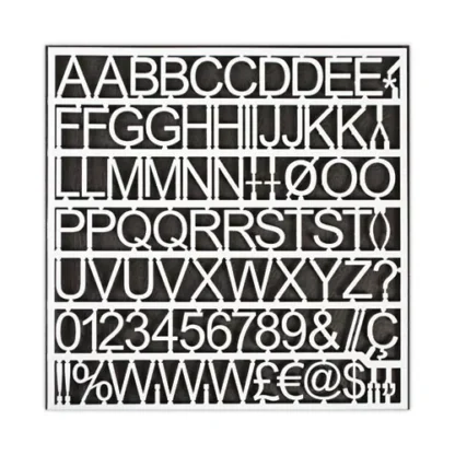 MasterVision® Set of Plastic Letter Board Letters, Numbers and Symbols, White, 1" Tall, 270 Pieces