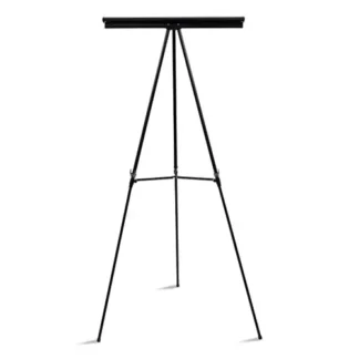 MasterVision® Telescoping Tripod Display Easel, Metal, Black