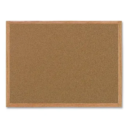 MasterVision® Value Cork Board with Oak Frame, Brown Surface, 24" x 36"