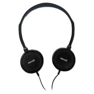 Maxell® HP-200 Stereo Headphones, Silver, 4 ft Cord