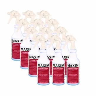 Maxim® Germicidal Cleaner, Lemon Scent, 32 oz Bottle, 12 Bottles and 1 Trigger Sprayer/Carton