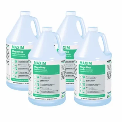 Maxim® Mega Mop Damp Mop Concentrate, Lemon Scent, 1 gal Bottle, 4/Carton