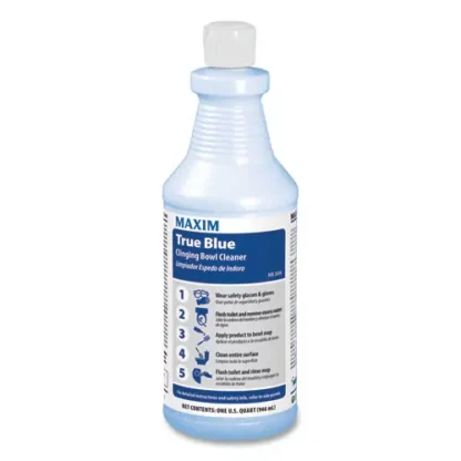 Maxim® True Blue Clinging Bowl Cleaner, Mint Scent, 32 oz Bottle, 12/Carton
