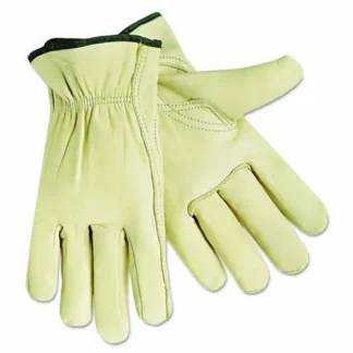 MCR™ Safety Economy Leather Drivers Gloves, White, Large, 12 Pairs