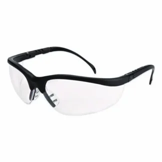 MCR™ Safety Klondike Safety Glasses, Matte Black Frame, Clear Lens, 12/Box