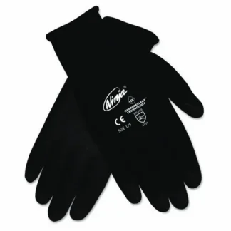 MCR™ Safety Ninja HPT PVC coated Nylon Gloves, Large, Black, Pair
