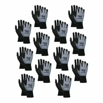 MCR™ Safety Ninja Nitrile Coating Nylon/Spandex Gloves, Black/Gray, X-Large, Dozen