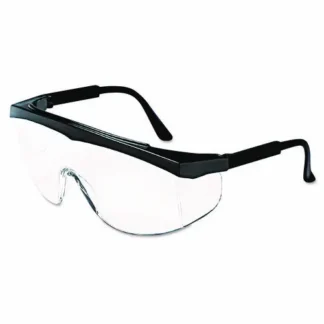 MCR™ Safety Stratos Safety Glasses, Black Frame, Clear Lens, 12/Box