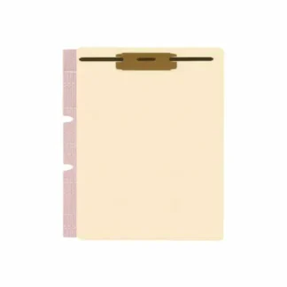 Medical Arts Press® Card Stock Classification Folder Divider, 2 Fasteners, Letter Size, Manila, 100/Box