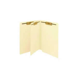 Medical Arts Press® End Tab Classification Folders, Letter Size, Manila Exterior, 1 Divider, 4 Fasteners, 0.75" Expansion, 200/Box