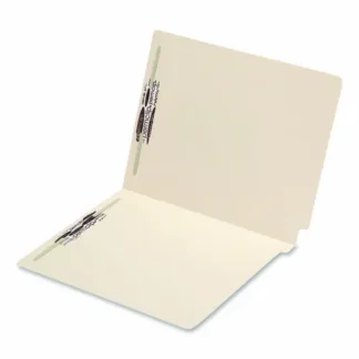 Medical Arts Press® End Tab Fastener Folders, Letter Size, 2 Fasteners, Manila, 0.75" Expansion, 50/Box
