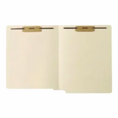 Medical Arts Press® Heavy-Duty End Tab File Folder, 0.75" Expansion, 2 Fasteners, Letter Size, Manila Exterior, 50/Box