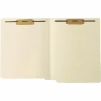 Medical Arts Press® Heavy-Duty Mylar-Reinforced End Tab Fastener Folders, Letter Size, 0.75" Expansion, 2 Fasteners, Manila, 50/Box