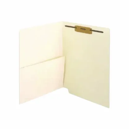 Medical Arts Press® Slash Pocket End Tab Fastener Folders, Letter Size, Manila, 0.75" Expansion, 1 Fastener, 50/Box