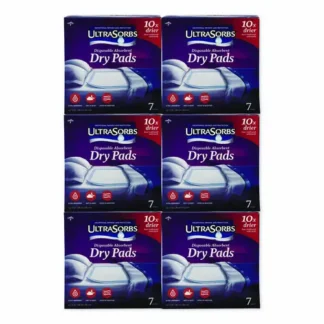 Medline Ultrasorbs Disposable Dry Pads, 23" x 35", White, 7/Box, 6/Carton