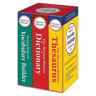 Merriam Webster® Everyday Language Reference Set, Dictionary, Thesaurus, Vocabulary Builder