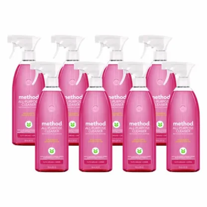 Method® All Surface Cleaner, Pink Grapefruit, 28 oz Spray Bottle, 8/Carton