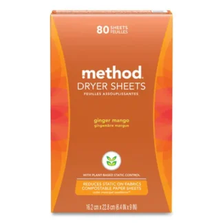 Method® Dryer Sheets, Ginger Mango