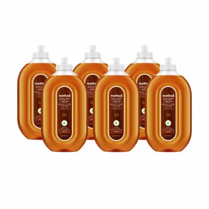 Method® Squirt + Mop Wood Floor Cleaner, Almond Scent, 25 oz, 6/Carton