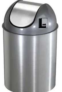 Mezzo 2.5 Gallon Nickel/Silver Swing Top Cans