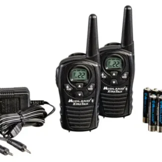 Midland LXT118VP GMRS 2-Way Radio Package with Rechargeable Batteries and Wall Charger