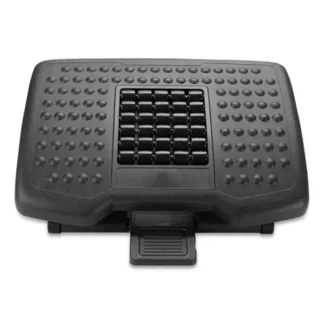 Mind Reader Adjustable Height Footrest with Rollers for Massage, Black