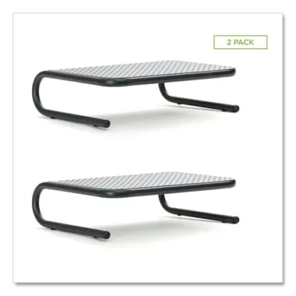 Mind Reader Metal Monitor Stand Riser for Computer, Black, Supports 44 lbs