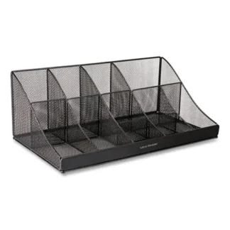 Mind Reader Network Collection 11-Compartment Coffee Cup and Condiment Countertop Organizer, Black