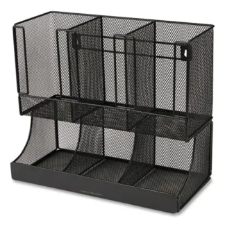 Mind Reader Network Collection 2-Tier 6-Compartment Coffee Cup and Condiment Countertop Organizer