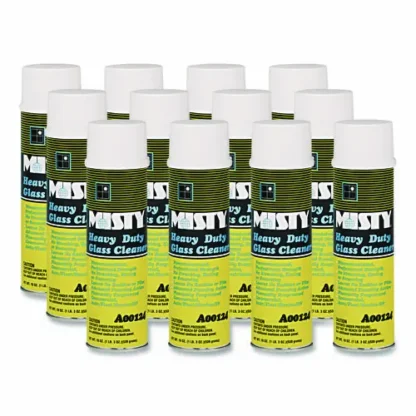 Misty® Heavy-Duty Glass Cleaner, Citrus, 20 oz Aerosol Spray, 12/Carton