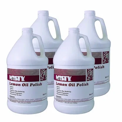 Misty® Lemon Oil Furniture Polish, Lemon Scent, 1 gal Bottle, 4/Carton