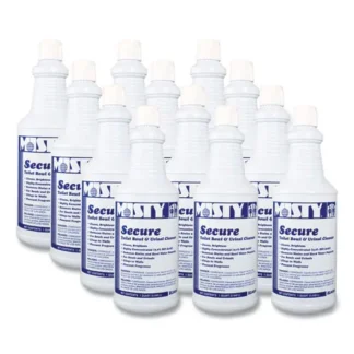 Misty® Secure Hydrochloric Acid Bowl Cleaner, Mint Scent, 32oz, 12 Bottles/Carton