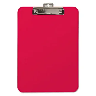 Mobile OPS® Unbreakable Recycled Clipboard, Red, 0.25" Clip Capacity, Holds 8.5 x 11 Sheets