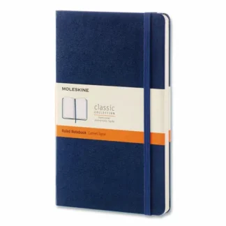 Moleskine® Classic Collection Hard Cover Notebook, 1-Subject, Dotted Rule, Sapphire Blue, 8.25" x 5", 240 Sheets