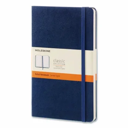Moleskine® Classic Collection Hard Cover Notebook, 1-Subject, Dotted Rule, Sapphire Blue, 8.25" x 5", 240 Sheets