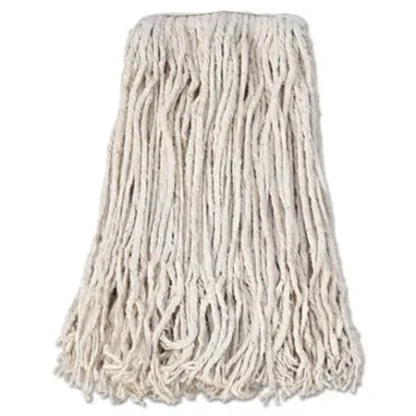 Mop, Cotton, #24 Band, White, Heavy-Duty