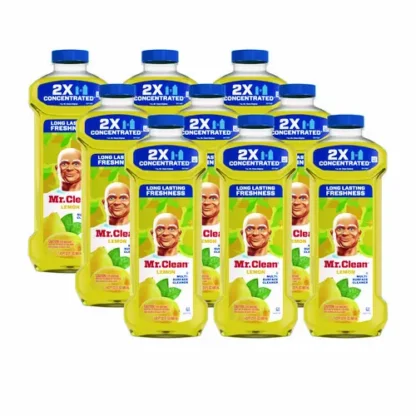Mr. Clean® Multipurpose Cleaning Solution, Lemon, 23 oz Bottle, 9/Carton