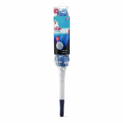 Mr. Clean® SuperMop with Magic Eraser, 3.5" Blue Cotton Head, White Nylon Handle