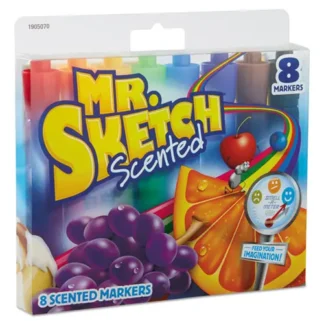 Mr. Sketch® Scented Watercolor Marker, Broad Chisel Tip, Assorted Colors, 8/Set