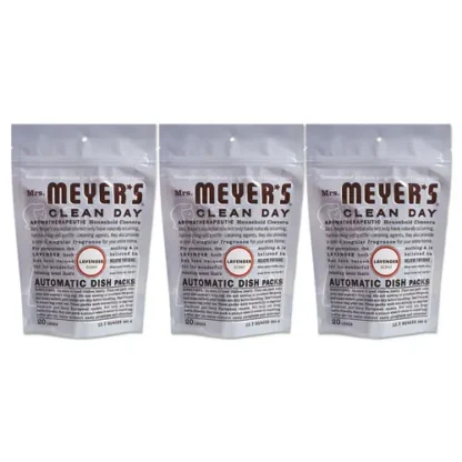 Mrs. Meyer's® Automatic Dish Detergent, Lavender, 12.7 oz, 20 Tabs/Pack, 6 Packs/Carton