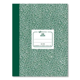 National® Composition Lab Notebook, Quadrille Rule, Green Cover, 60 Sheets