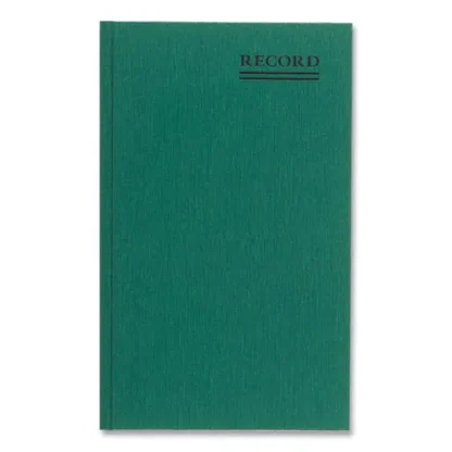 National® Emerald Series Account Book, Green Cover, 150 Sheets, 12.25" x 7.25"