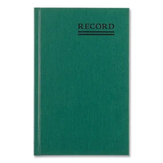 National® Emerald Series Account Book, Green Cover, 200 Pages, 9.63" x 6.25"